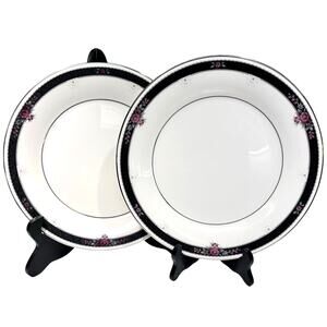 Noritake Etienne #7260 Fine Bone China Japan Dinner Plates-Set of 2!